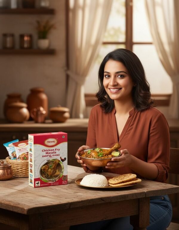 Trishu Chicken Fry Masala – Authentic, natural village-made spice mix for crispy and spicy chicken fry